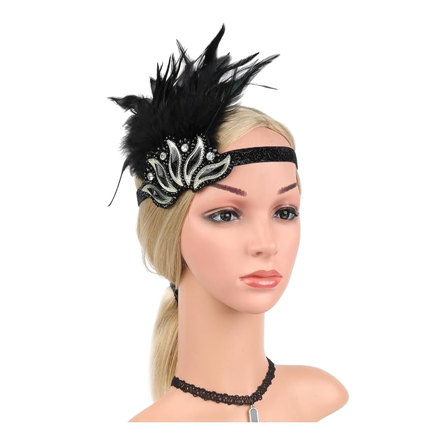 vintage ヘッドドレス Amazon.co.jp: 1920年代フラッパーヘッドドレスヴィンテージ